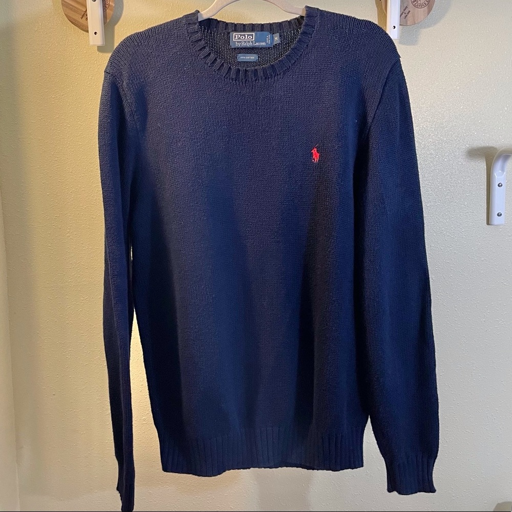 Polo Ralph Lauren Crew Neck Sweater Blue Medium